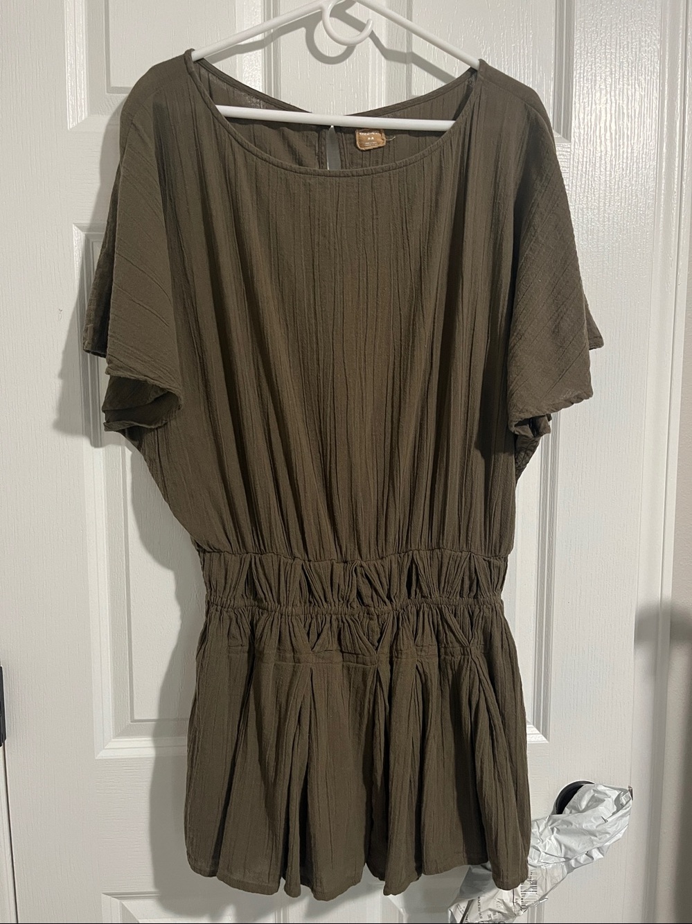 Free People Sutton Mini Dress Size Medium Green Brown Color